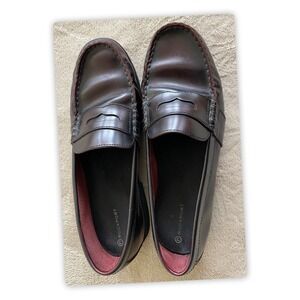 Rockport Penny Loafers Shoes‎ Men's Sz 10M Burgundy Leather Slip On #501843